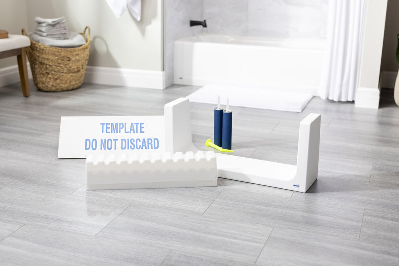 CleanCut Deep Step bathtub cutout kit in white