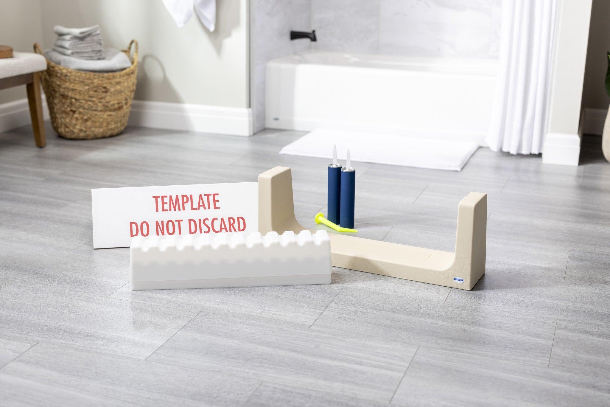 CleanCut Step bathtub cutout kit in beige